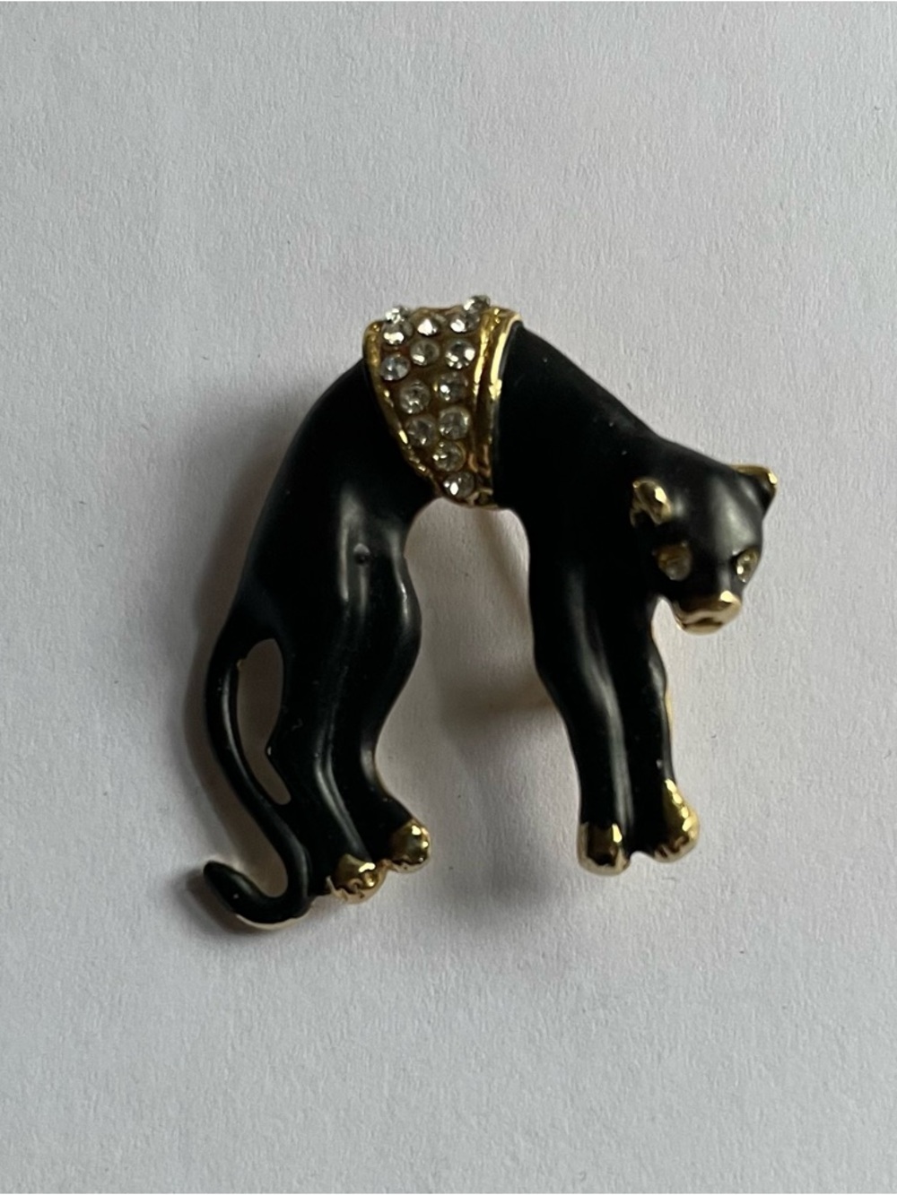 Art Deco Style Black Panther Brooch